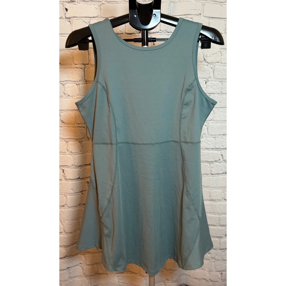 Heledok Women Sleeveless Fit and Flare Athletic Dress Sage Green XL NWT